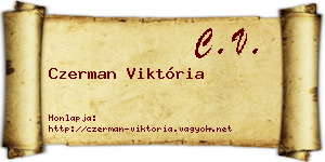 Czerman Viktória névjegykártya